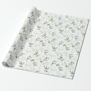 Papier Cadeau Russe aquarelle Feuille de forêt naturelle Motif