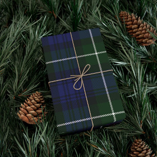 Papier Cadeau Russe Plaid Green Campbell Militaire Tartan