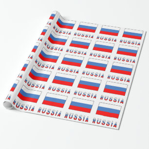 Papier Cadeau Russie et drapeau russe