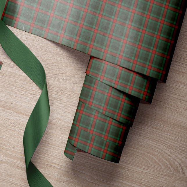 Papier Cadeau Rustique élégant plaid classique rouge vert Noël (Créateur téléchargé)
