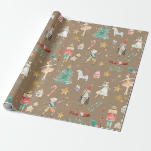 Papier Cadeau Rustique Kraft Tout Casse-noix Noël 2
