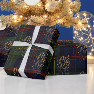 Papier Cadeau Rustique Plaid Noël vacances Tartan