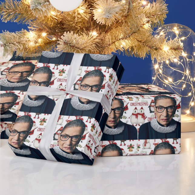Papier Cadeau Ruth Bader Ginsburg motif de Noël (Vacances)