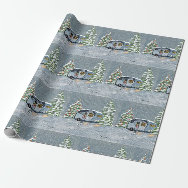 Papier Cadeau Rv à plein temps dans Noël d'hiver (Déroulé)