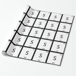Papier Cadeau S - Chimie du sel Symbole d'élément du tableau pér