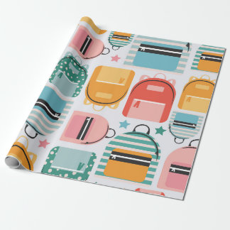 Papier Cadeau Sac à dos et Motif d'étoiles