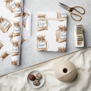 Papier Cadeau Sac de recettes de nourriture sucrée