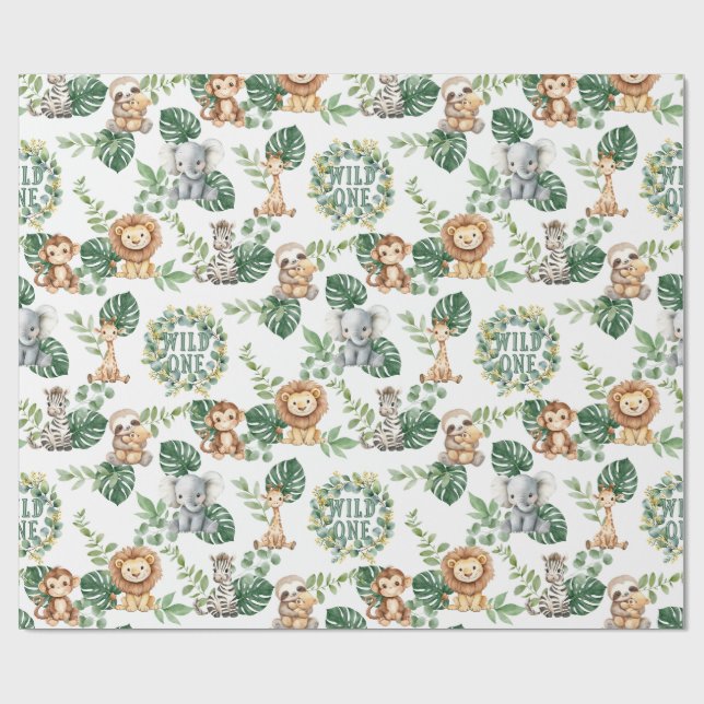 Papier Cadeau Safari Fauve Unique (Plat)