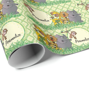 Papier Cadeau Safari Jungle Baby Animaux
