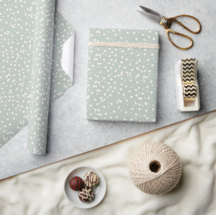Papier Cadeau Sage Vert Neutre Élégant Minimaliste Abstrait