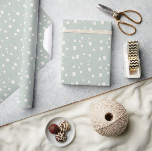 Papier Cadeau Sage Vert Neutre Élégant Minimaliste Abstrait