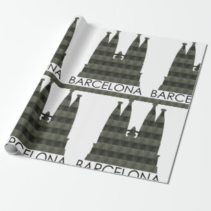 Papier Cadeau Sagrada Familia Barcelona Skyline