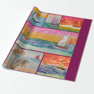Papier Cadeau Sailboat Wrapping Paper