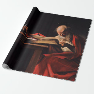 Papier Cadeau Saint Jérôme écrivant (par Le Caravage)