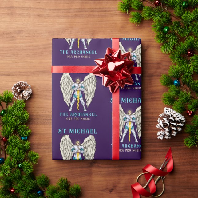 Papier Cadeau Saint Michel de l'Archange catholique romain (Cadeau de vacances)