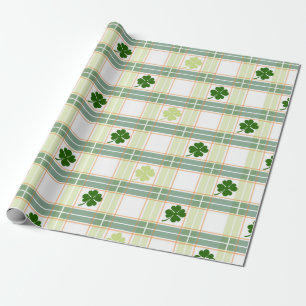 Papier Cadeau Saint Patrick's Day Plaid