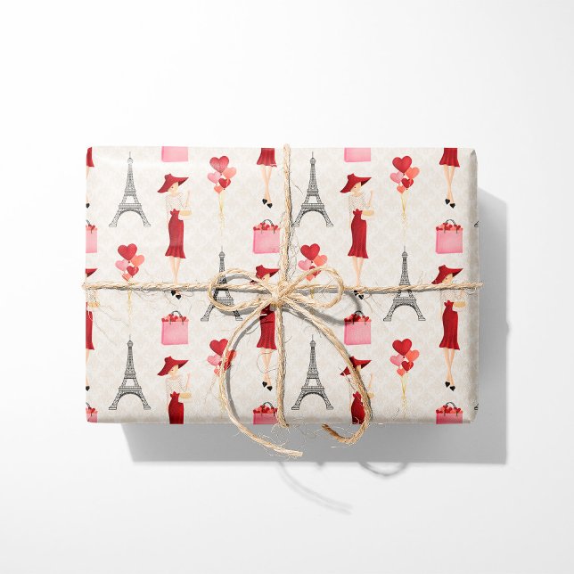Papier Cadeau Saint Valentin à Paris (Créateur téléchargé)