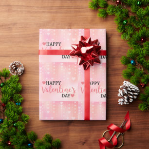 Papier Cadeau Saint-Valentin cool tendance rose