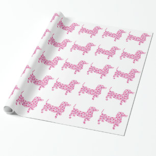 Papier Cadeau Saint Valentin Dachshund