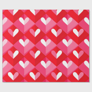 Papier cadeau Saint-Valentin Rouge et Blanc