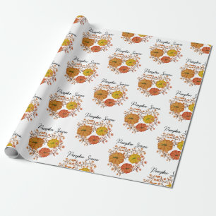 Papier Cadeau saison citrouille