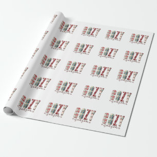 Papier Cadeau Saison cosy de cadeaux de Noël