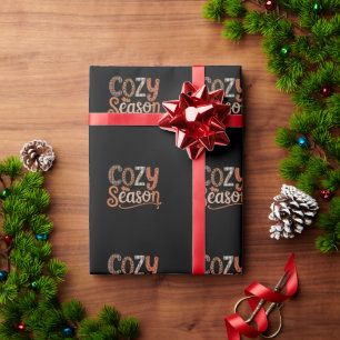 Papier Cadeau Saison Cosy Retro Fall Obtenez Cosy Thankgiving