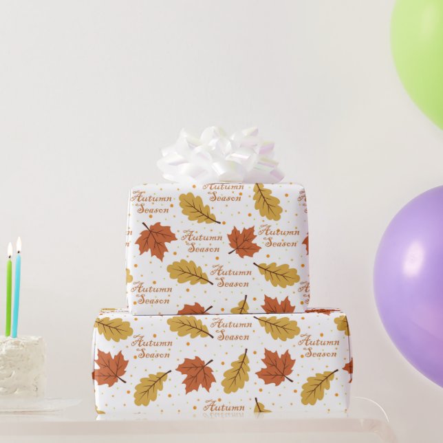 Papier Cadeau Saison d'automne  (Cadeaux de fête)