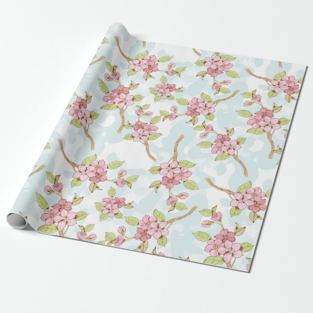 Papier Cadeau Sakura/Fleur de cerisiers (Déroulé)