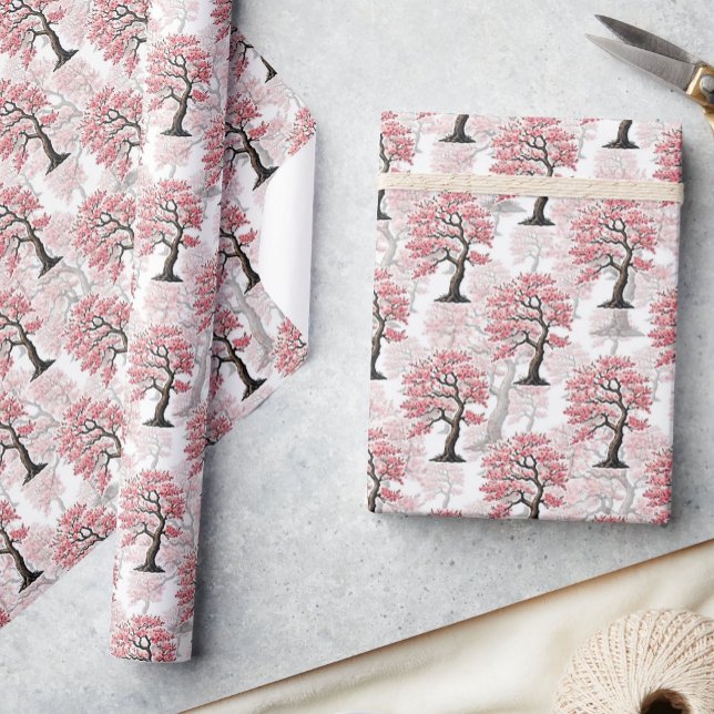 Papier Cadeau Sakura Rose Cherry Fleur Arbre Design (Créateur téléchargé)