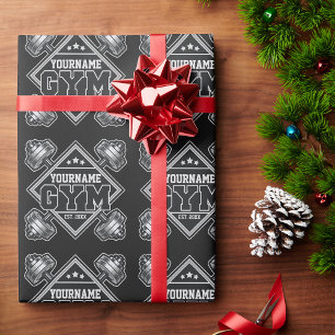 Papier Cadeau Salle de Crossfit Maison Haltérophilie Personnalis