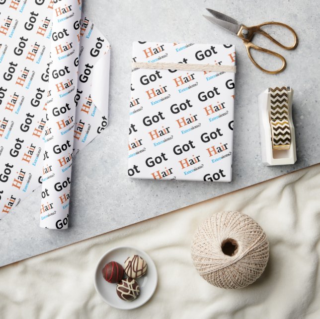 Papier Cadeau Salon de Beauté, Barbier Vous avez des extensions  (Artisanat)