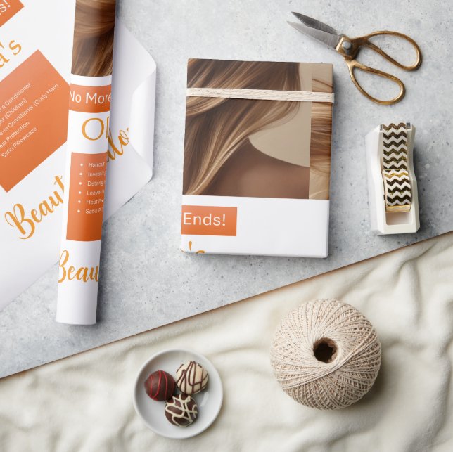 Papier Cadeau Salon de Beauté, Plus d'Extrémités Fourchues Cheve (Artisanat)
