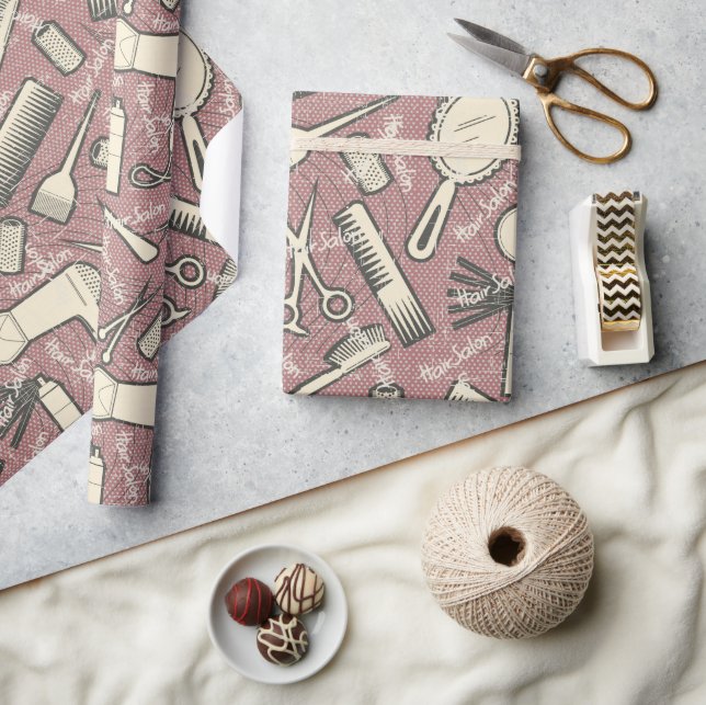 Papier Cadeau Salon de coiffure  (Artisanat)
