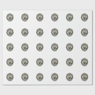 Papier Cadeau Salon de coiffure pour hommes Chat drôle Graphique