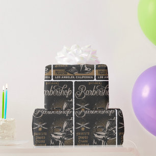 Papier Cadeau Salon de coiffure pour hommes coupes de cheveux ré