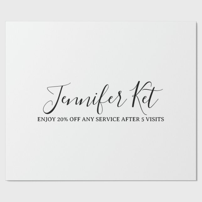 Papier Cadeau Salon spa business discount offer website visits a (Plat)