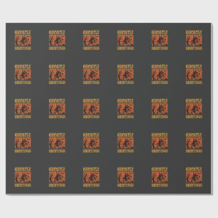 Papier Cadeau Salutations Fantomatiques Halloween Doberman Cimet