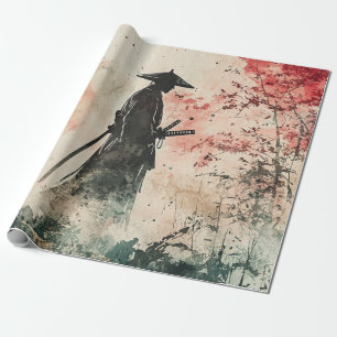 Papier Cadeau Samouraï silencieux Forêt cramoisie (1)