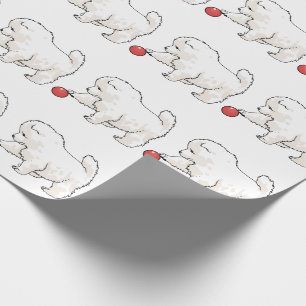 Papier Cadeau Samoyed Puppy