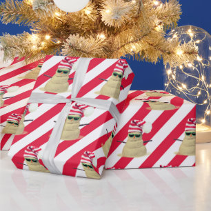 Papier Cadeau Sandman De Noël Sur Papier À Grilles