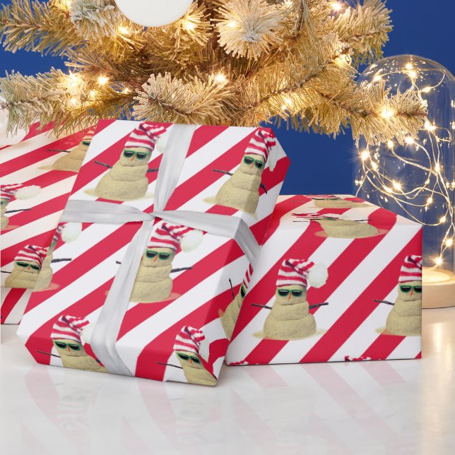 Papier Cadeau Sandman De Noël Sur Papier À Grilles (Vacances)