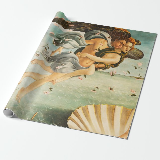 Papier Cadeau Sandro Botticelli La Naissance de Vénus Zéphyr, Ch (Déroulé)