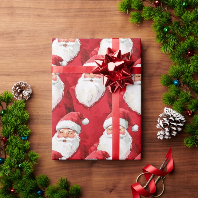 Papier Cadeau Santa Claus (Cadeau de vacances)