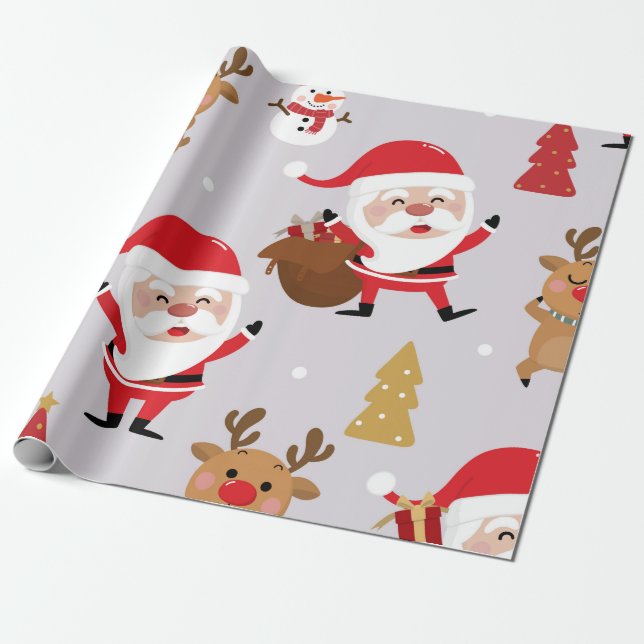 Papier Cadeau Santa Claus (Déroulé)