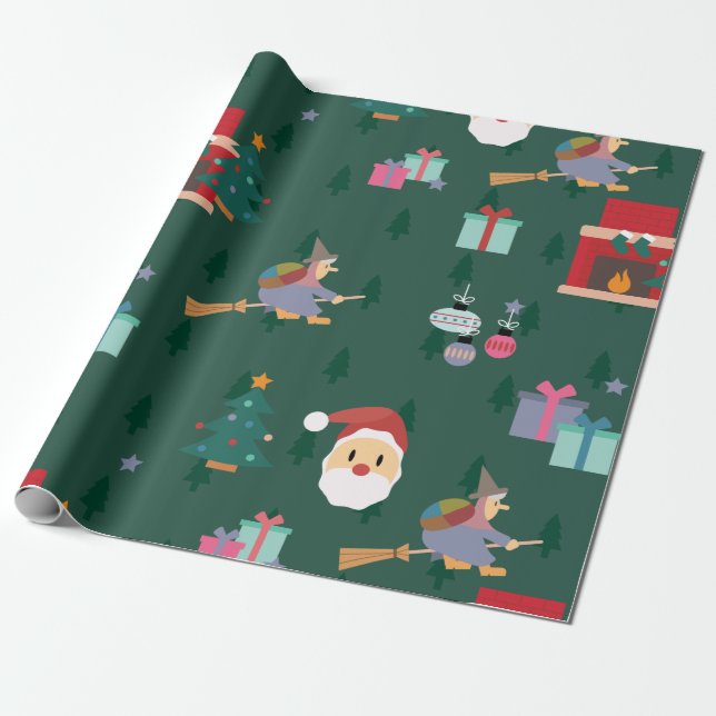 Papier Cadeau santa claus befana (Déroulé)