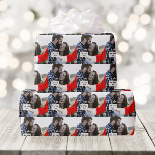 Papier Cadeau Santa Claus Note dans la main superposition photo