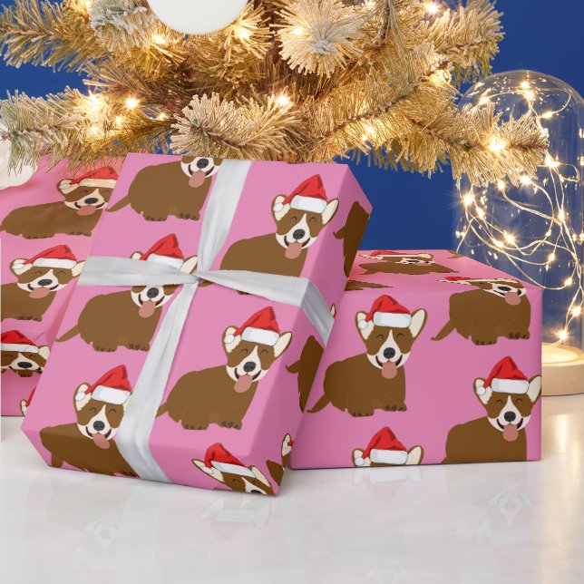 Papier Cadeau Santa Hat Corgi (Vacances)