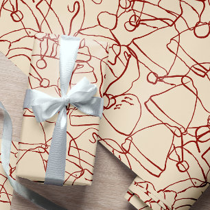 Papier Cadeau Santa Hat Jumble Un Élégant Noël Sous-Estimé