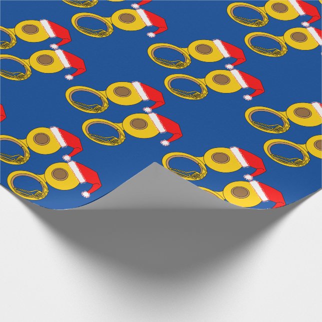 Papier Cadeau Santa Hat Tuba (Coin)